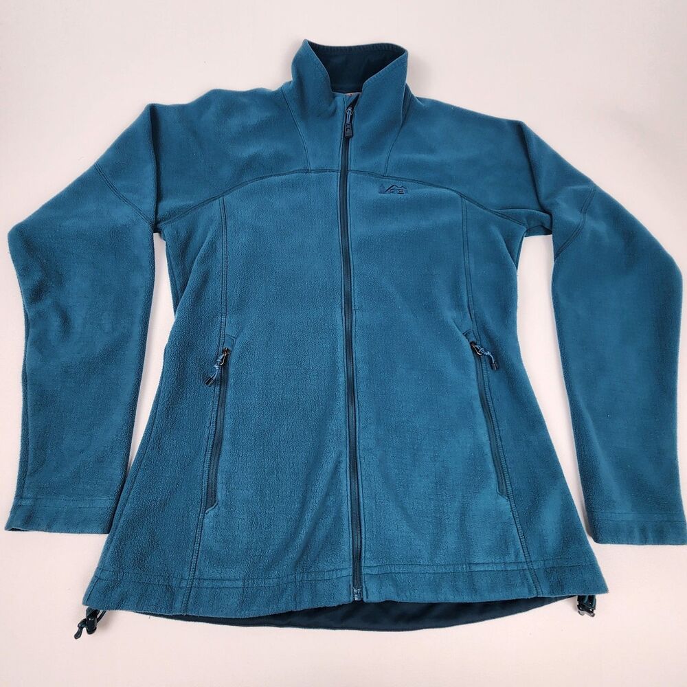 REI Women's Full Zip Fleece Jacket Blue Size S Zip Pockets